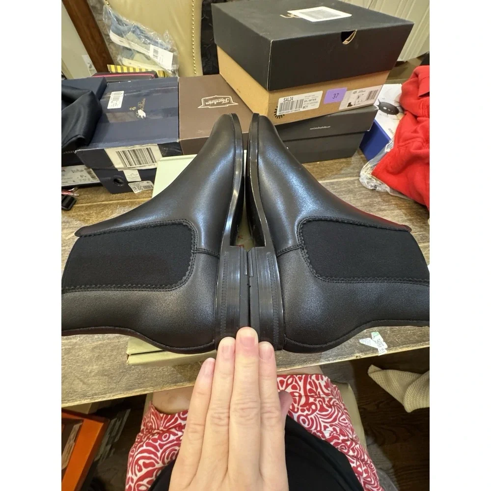 Ted Baker London Norwich-001 Chelsea Boots Black Leather Men's Size 9.5